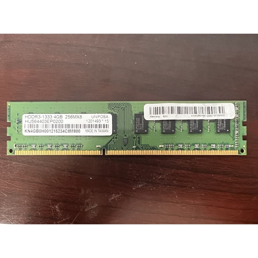 Unifosa 4GB DDR3-1333 Desktop RAM – 256Mx8 PC3-10600 240-Pin DIMM
